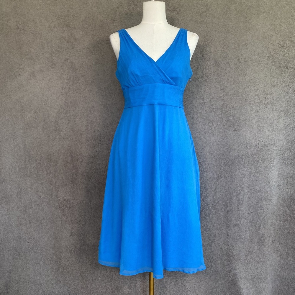 J Crew Womens 100% Silk Sophia Babydoll Fairy Dress Size 10 Crinkle Euro Summer